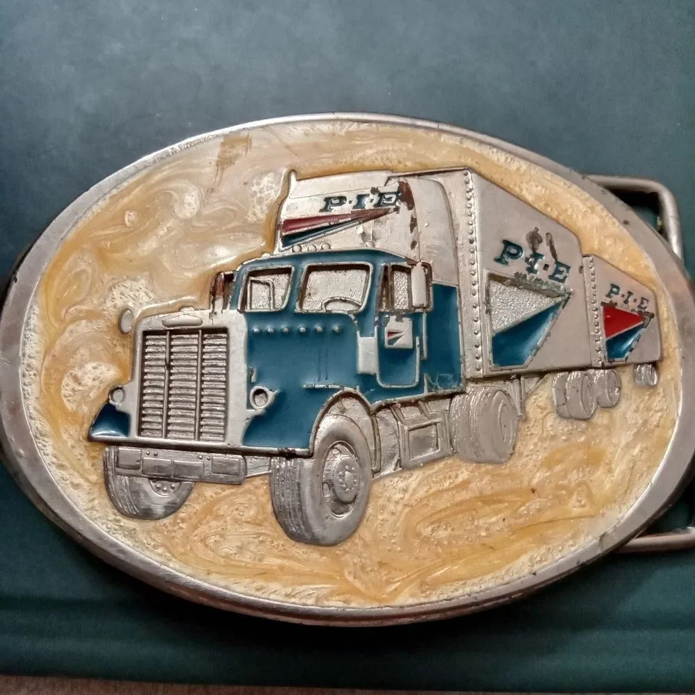 Vintage P.I.E. Trucker Belt Buckle Made Exclusively For P.I.E Nationwide